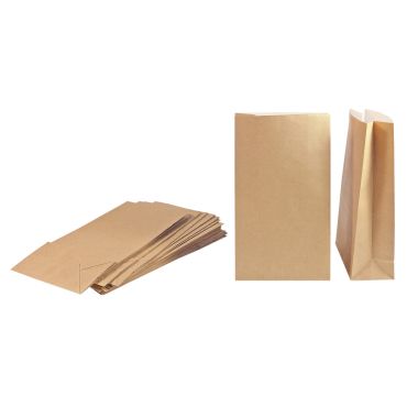 Lot de 3 sachets kraft naturels 16 x 26 x 8 cm | jourdefete.com