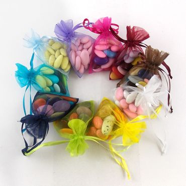 Petits sachets en organdi x10 - Coloris au choix Petits sachets en organdi x10 - Coloris au choix