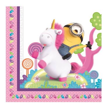 Sachet de 20 Serviettes Minions et Licorne|JOURDEFETE.COM Sachet de 20 Serviettes Minions et Licorne|JOURDEFETE.COM