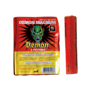 Lot de 4 pétards Démon Magnum | jourdefete.com Lot de 4 pétards Démon Magnum | jourdefete.com