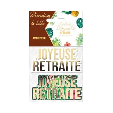 Sachet de 20 décorations de table pour retraite | jourdefete.com Sachet de 20 décorations de table pour retraite | jourdefete.com