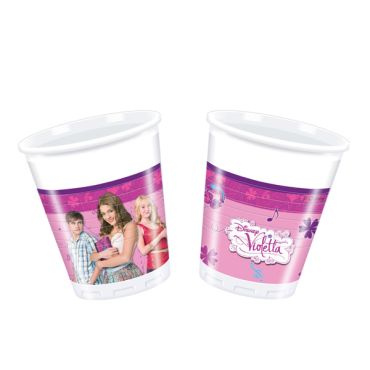 Lot de 8 gobelets Violetta Disney® Lot de 8 gobelets Violetta Disney®
