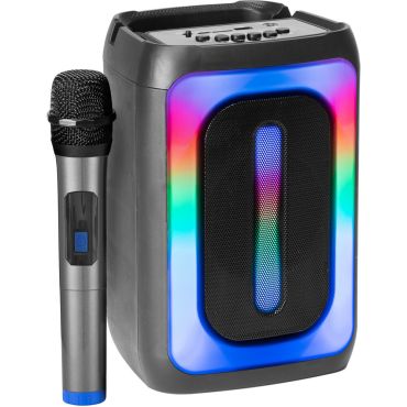 Enceinte Bluetooth 100W avec éclairages LED et micro sans fil | jourdefete.com Enceinte Bluetooth 100W avec éclairages LED et micro sans fil | jourdefete.com