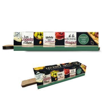 Coffret Apéro Style Bistrot avec planche en bambou et ramequins en verre | jourdefete.com Coffret Apéro Style Bistrot avec planche en bambou et ramequins en verre | jourdefete.com