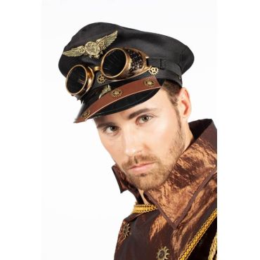 casquette steampunk avec lunettes pour homme | jourdefete.com casquette steampunk avec lunettes pour homme | jourdefete.com