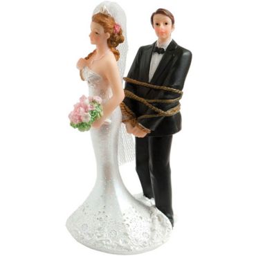 Figurine Couple de Mariés - Marié Enchaîné Figurine Couple de Mariés - Marié Enchaîné