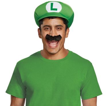 Casquette et moustache de Luigi pour adulte | jourdefete.com Casquette et moustache de Luigi pour adulte | jourdefete.com