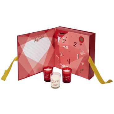 calendrier mots d'amour avec 5 bougies parfumées | jourdefete.com calendrier mots d'amour avec 5 bougies parfumées | jourdefete.com