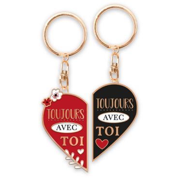 porte clés duo toujours avec toi | jourdefete.com
