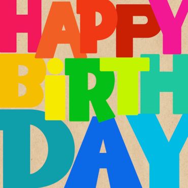 Serviettes "Happy Birthday" lettres colorées grand format pour fête | jourdefete.com