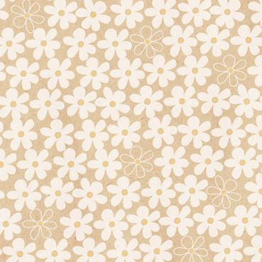 Serviettes motif marguerites blanches sur fond beige | jourdefete.com Serviettes motif marguerites blanches sur fond beige | jourdefete.com