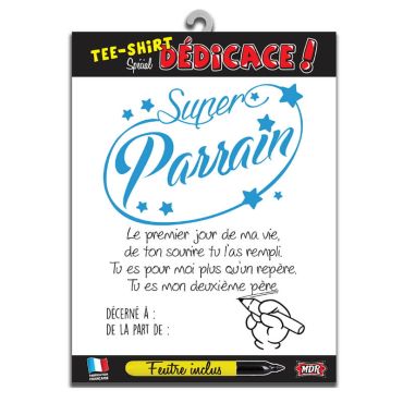 Tee-shirt dedicace pour un super parrain | jourdefete.com Tee-shirt dedicace pour un super parrain | jourdefete.com