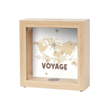 Tirelire déco Ma cagnotte à VOYAGE avec carte du monde | jourdefete.com Tirelire déco Ma cagnotte à VOYAGE avec carte du monde | jourdefete.com