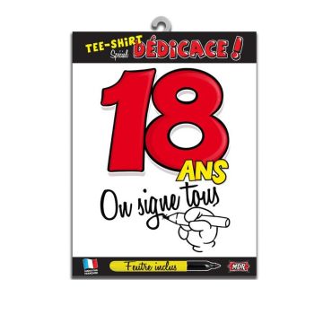Tee-shirt 18 ans "On signe tous" Tee-shirt 18 ans "On signe tous"