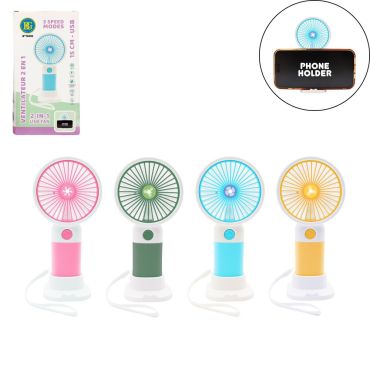 Mini ventilateur portable USB 2-en-1 avec support pour smartphone intégré coloris pastel | jourdefete.com Mini ventilateur portable USB 2-en-1 avec support pour smartphone intégré coloris pastel | jourdefete.com