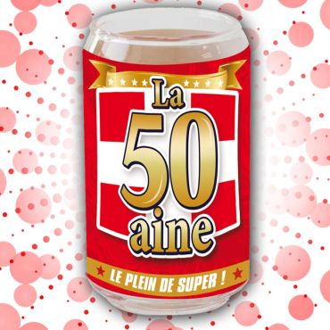 Verre Canette "La 50aine Le Plein de Super" Verre Canette "La 50aine Le Plein de Super"