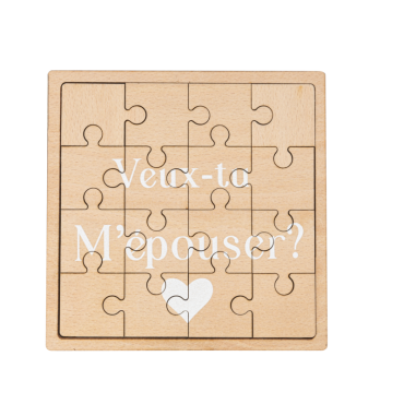 Puzzle en bois avec inscription "Veux-tu m’épouser ?" pour une demande en mariage originale | jourdefete.com Puzzle en bois avec inscription "Veux-tu m’épouser ?" pour une demande en mariage originale | jourdefete.com
