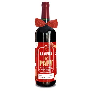 Vin Rouge La Cuvée de Papy, hommage au grand-père | jourdefete.com Vin Rouge La Cuvée de Papy, hommage au grand-père | jourdefete.com