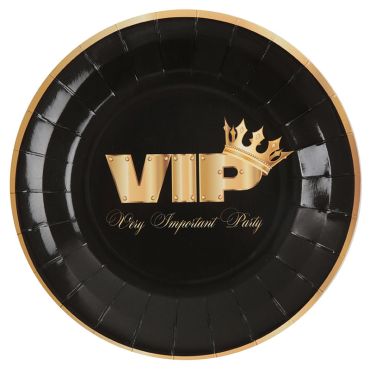 assiettes-VIP-anniversaire-or-noir|jourdefete.com assiettes-VIP-anniversaire-or-noir|jourdefete.com