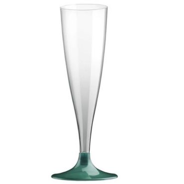 10 Flûtes à Champagne en Plastique - Vert Teal | jourdefete.com