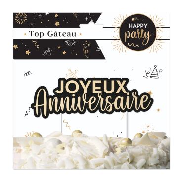 Décoration de gâteau "Joyeux Anniversaire" élégante et festive | jourdefete.com Décoration de gâteau "Joyeux Anniversaire" élégante et festive | jourdefete.com