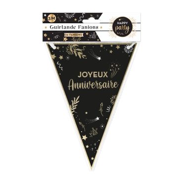 Guirlande de 10 fanions "Joyeux Anniversaire" pour anniversaire | jourdefete.com Guirlande de 10 fanions "Joyeux Anniversaire" pour anniversaire | jourdefete.com