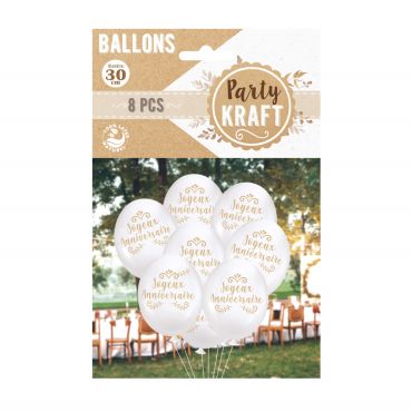 Ballons Party Kraft "Joyeux Anniversaire", une décoration d'anniversaire élégante et naturelle | jourdefete.com Ballons Party Kraft "Joyeux Anniversaire", une décoration d'anniversaire élégante et naturelle | jourdefete.com