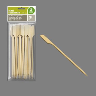 Pics apéritifs en bambou avec manche 13,5 cm, lot de 20 | jourdefete.com Pics apéritifs en bambou avec manche 13,5 cm, lot de 20 | jourdefete.com
