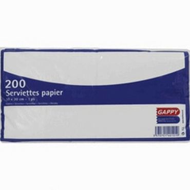 Lot de 200 serviettes en papier blanches 30 cm | jourdefete.com Lot de 200 serviettes en papier blanches 30 cm | jourdefete.com