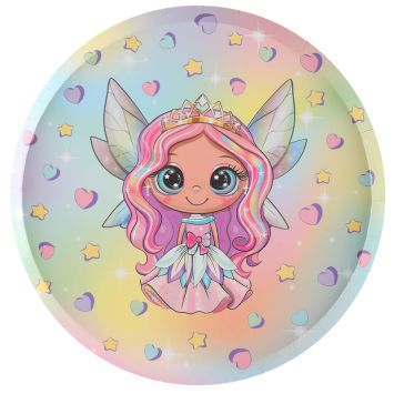 Un magnifique lot de 10 assiettes de la collection "'P'tite fée" pour l'anniversaire de votre enfant | jourdefete.com