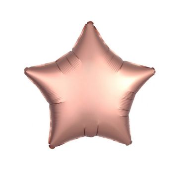 Ballon Hélium Etoile Satiné Rose Cuivré