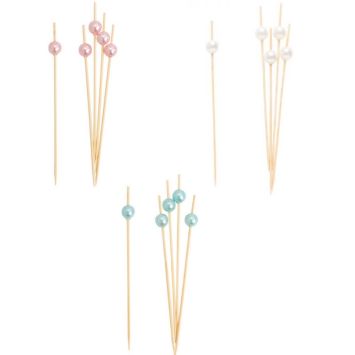 25 Piques Chic - Perle - Coloris au Choix | jourdefete.com