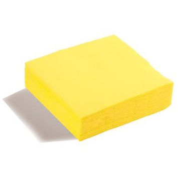 50 Serviettes Microgaufrées - Jaune