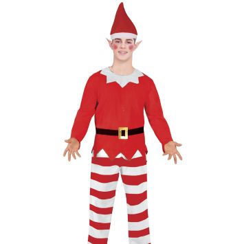 Déguisement de Lutin Farceur de Noël pour homme - Taille au choix