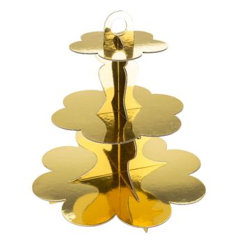 Présentoir à gâteaux de 3 étages - 34 cm - Couleur au choix