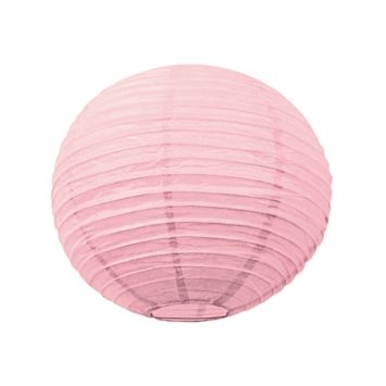 Lanterne Japonaise en Papier Rose Pâle - 15 cm