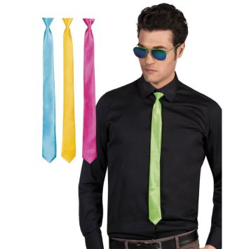 Cravate fluo - Couleur au choix