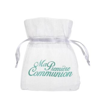 6 Pochons à Dragées Communion - Menthe
