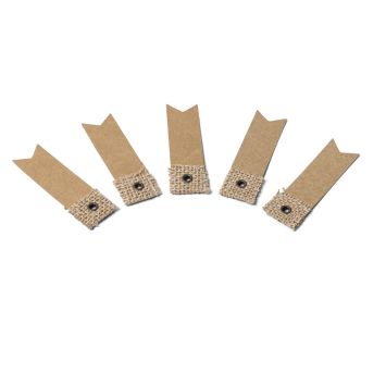 10 Étiquettes Kraft et Jute