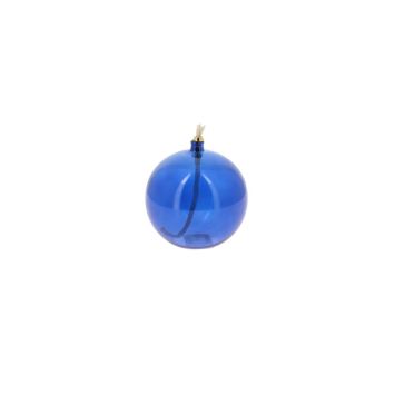 Lampe à huile en verre - Léna - 10 x 10,5 cm - Couleur au choix