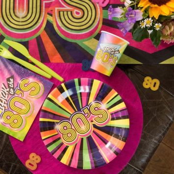 10 Assiettes en carton - Back to the 80's
