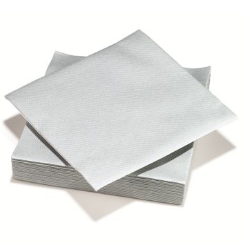 25 Serviettes Voie Sèche - Argent