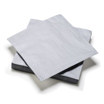 20 Serviettes en Papier - Argent