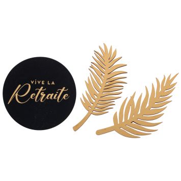 25 décorations "Vive la Retraite" en papier à parsemer - Collection Retraite Dorée - Couleur au choix
