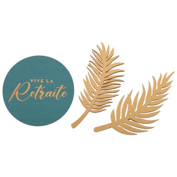 25 décorations "Vive la Retraite" en papier à parsemer - Collection Retraite Dorée - Couleur au choix