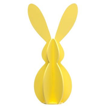 Décoration à poser de Pâques - Lapin en bois - 10 x 20,5 cm - Couleur au choix