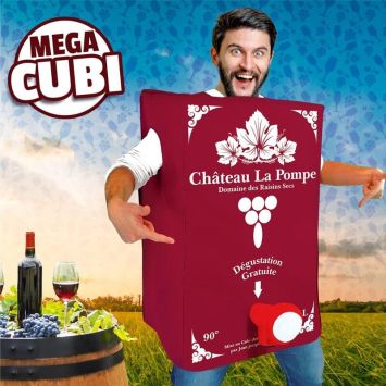 Déguisement de Méga Cubi de Vin pour adulte - Taille unique