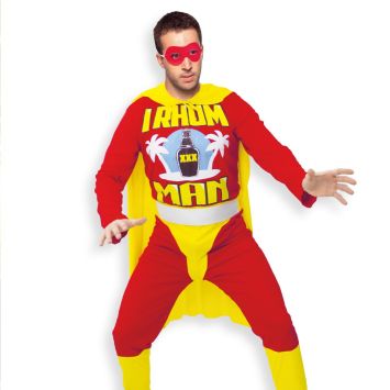 Déguisement humoristique de I Rhum Man pour homme - Taille unique