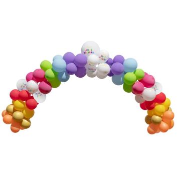 Arche de 50 ballons multicolore - Joyeux Anniversaire | jourdefete.com