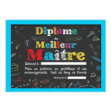 Cadre Diplôme du Meilleur Maître